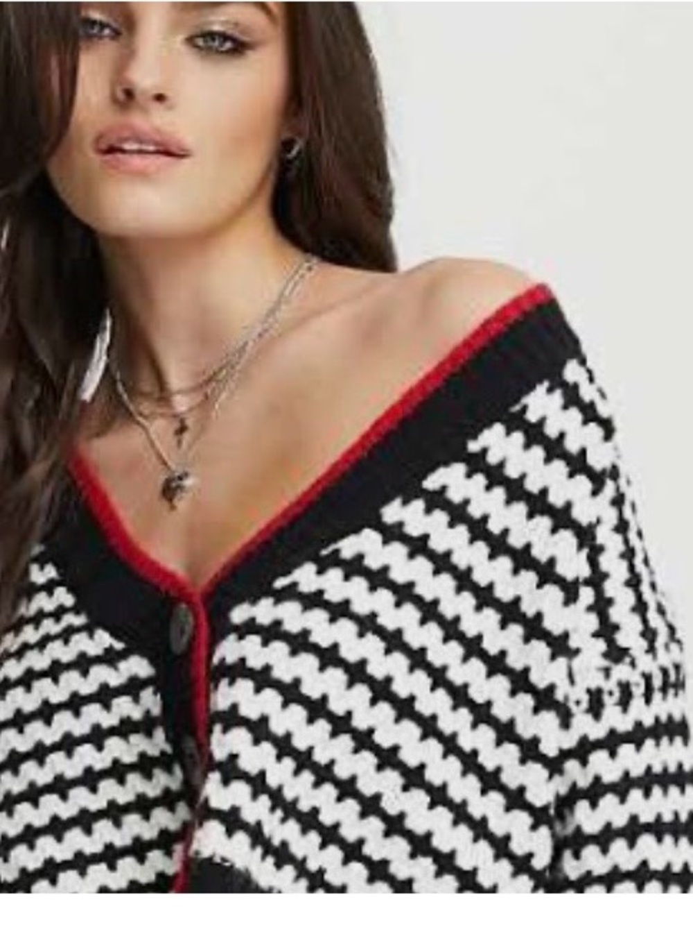 RAGA Tough Love Black & White Cardigan Size M